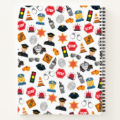 Kleine jongens Politieagent Pattern Kinder School Notitieboek (Achterkant)
