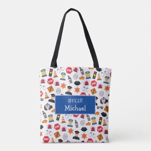 Kleine jongens Politieagent Pattern Kinder Tote Bag (Achterkant)