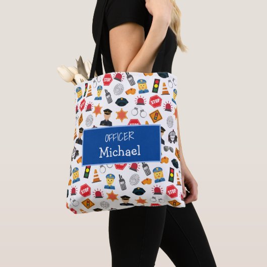 Kleine jongens Politieagent Pattern Kinder Tote Bag (Dichtbij)