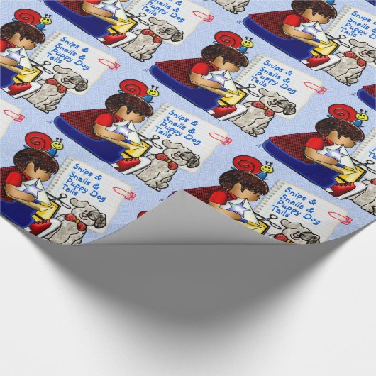 Kleine Jongens, Slakken en Puppy Honden (gepersona Cadeaupapier (Hoek)