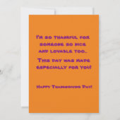 Kleine jongens Thanksgiving kaart (Achterkant)