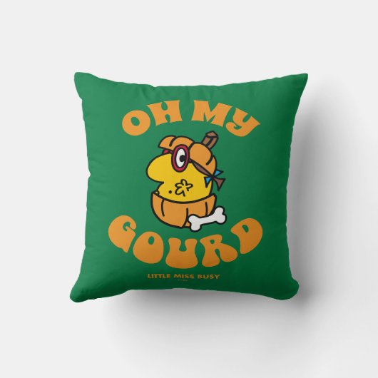 Kleine juffrouw druk Oh mijn pompoen Halloween Kussen (Achterkant)