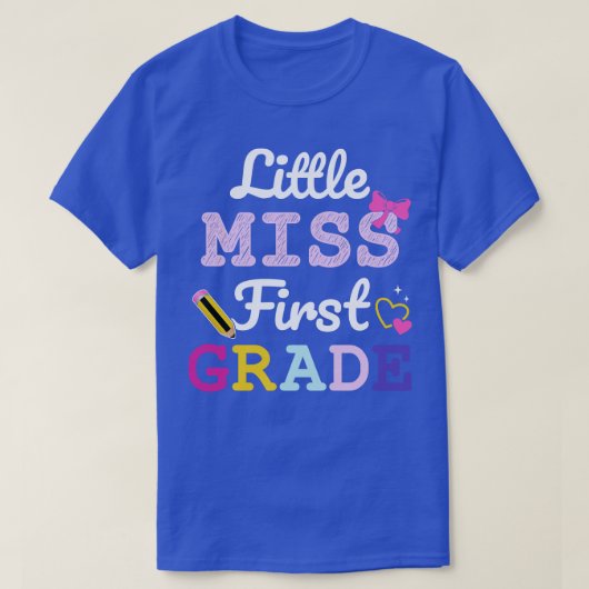 Kleine juffrouw eerste klas 1e terug naar school m t-shirt (Design voorkant)