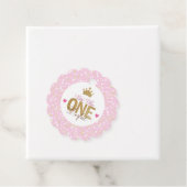 Kleine juffrouw prachtige verjaardag bedankjes labels (In situ)