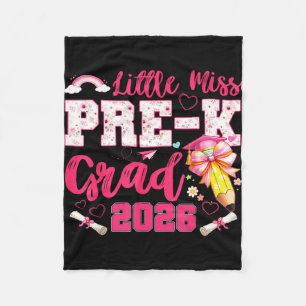 Kleine juffrouw pre-k afgestudeerd 2026 coquette k fleece deken