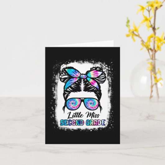 Kleine juffrouw Tweede Graad meisje terug naar sch Kaart (Gele Bloem)