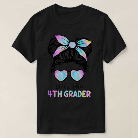 Kleine juffrouw Vierde Grade Meisje terug naar sch T-shirt (Design voorkant)