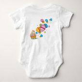 Kleine juffrouw Zeer fijn Vrolijk Paaseiertje Romper (Achterkant)