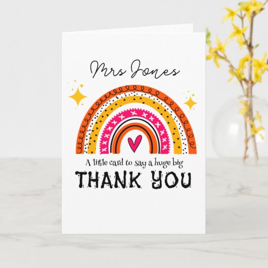 Kleine Kaart om een grote dank u te zeggen | appre (Gele Bloem)