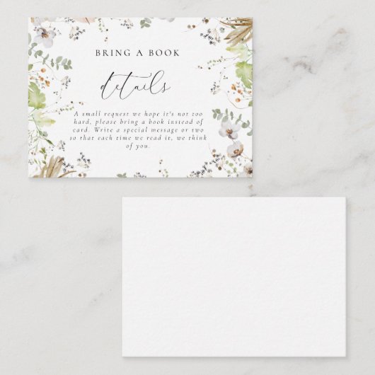 Kleine Kaart voor Baby shower in de behuizing van (Voorkant / Achterkant)