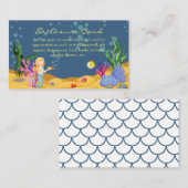 Kleine Kaart voor behuizing voor Mermaid Baby show (Voorkant / Achterkant)