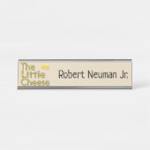 Kleine kaas met naam bureau naambordje (Voorkant)