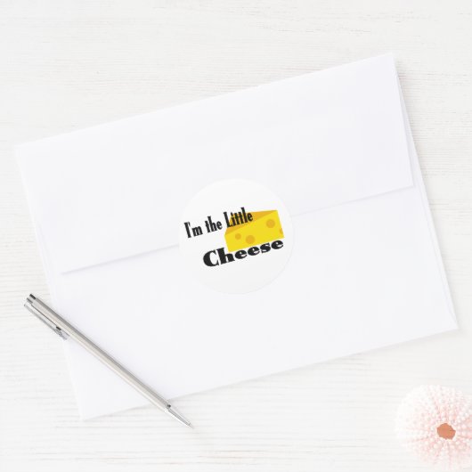 Kleine kaas ronde sticker (Envelop)