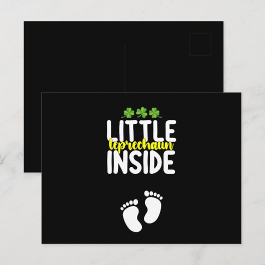 Kleine kabouter binnenin zwangerschap zwangere moe briefkaart (Voorkant / Achterkant)