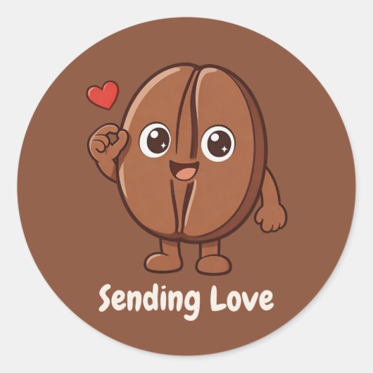 Kleine Kaka – Liefde Sturen Ronde Sticker (Voorkant)