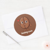 Kleine Kaka – Liefde Sturen Ronde Sticker (Envelop)
