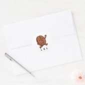 Kleine Kaka – Powered by Coffee Ronde Sticker (Envelop)