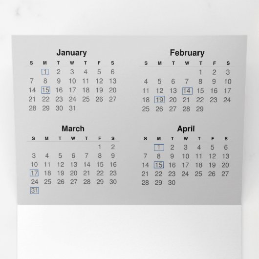 Kleine Kalender 2024 Drieluik Programma (Binnenzijde eerst)
