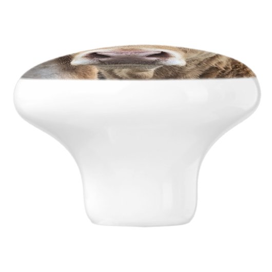 KLEINE KALF KERAMISCHE KNOP (Zijkant)