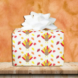 Kleine kalkoen 1e verjaardag cadeaupapier
