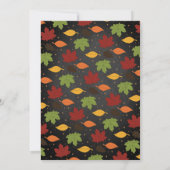 Kleine kalkoen herfst thanksgiving 1e verjaardag bedankkaart (Achterkant)