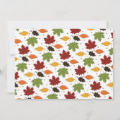 Kleine kalkoen herfst thanksgiving 1e verjaardagsf bedankkaart (Achterkant)