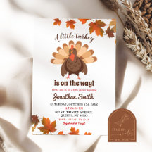 Kleine kalkoen Thanksgiving baby shower