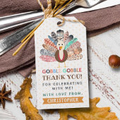 kleine kalkoen Thanksgiving elke leeftijd verjaard Cadeaulabel
