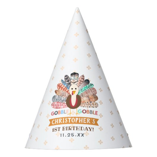 kleine kalkoen Thanksgiving elke leeftijd verjaard Feesthoedjes (Voorkant)