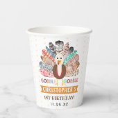 kleine kalkoen Thanksgiving elke leeftijd verjaard Papieren Bekers (Achterkant)
