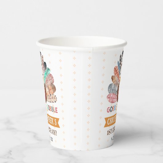 kleine kalkoen Thanksgiving elke leeftijd verjaard Papieren Bekers (Rechts)