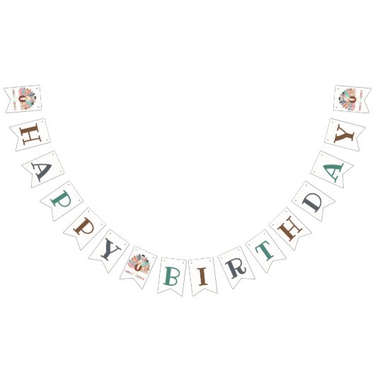 kleine kalkoen Thanksgiving elke leeftijd verjaard Vlaggetjes (Alle)