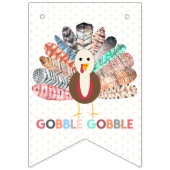 kleine kalkoen Thanksgiving elke leeftijd verjaard Vlaggetjes (Eerste vlag)