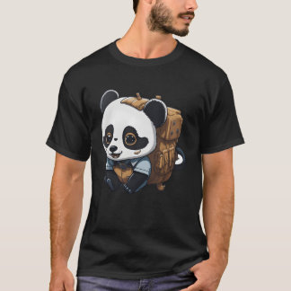 Kleine kamp pandafamilie t-shirt