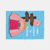 Kleine kamper in opleiding voor baby meisje fleece deken (Voorkant (Horizontaal))