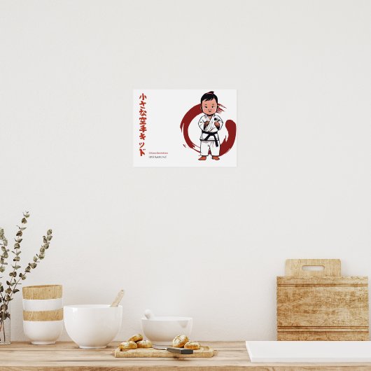 Kleine Karate Kind Poster (Keuken)