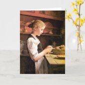 Kleine Kartoffelschälerin van de matrijs Kaart (Gele Bloem)