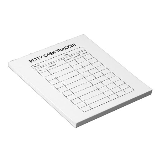 Kleine kas tracker notitieblok (Schuin)