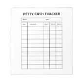 Kleine kas tracker notitieblok (Voorkant)