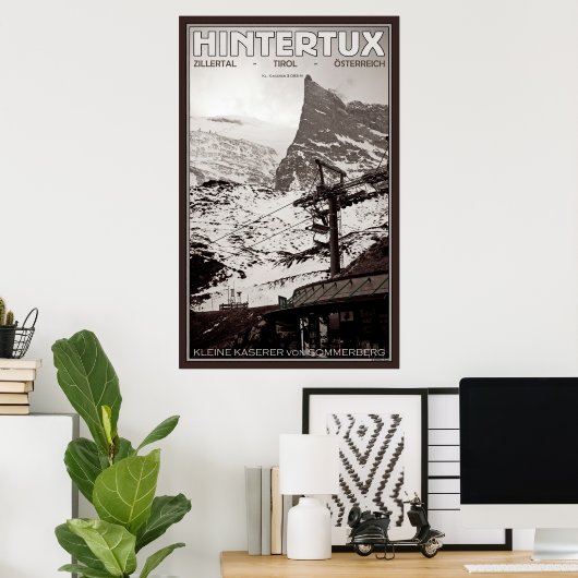 Kleine Kaserer bij Hintertux Poster (Thuiskantoor)