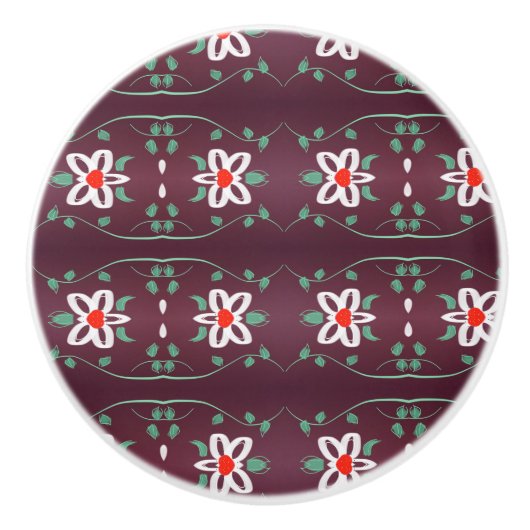  kleine kast trekken met rood keramische knop (Voorkant)