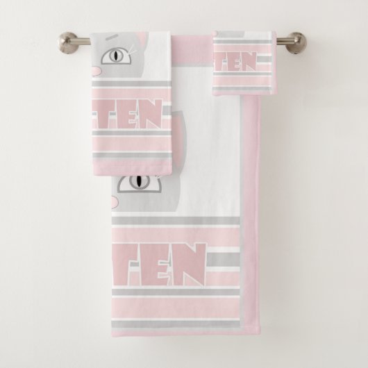 Kleine kat bad handdoek (Insitu)