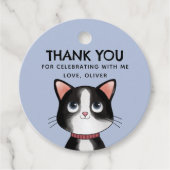 Kleine kat bedankt bedankjes labels (Voorkant)