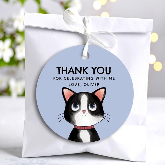 Kleine kat bedankt bedankjes labels