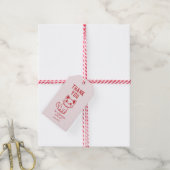 Kleine kat bedankt (WIJZIG ALLE KLEUREN) Cadeaulabel (Met Touw)