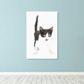 Kleine kat canvas afdruk (Insitu (Houten vloer))