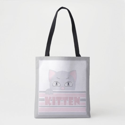 Kleine kat canvas tas (Voorkant)