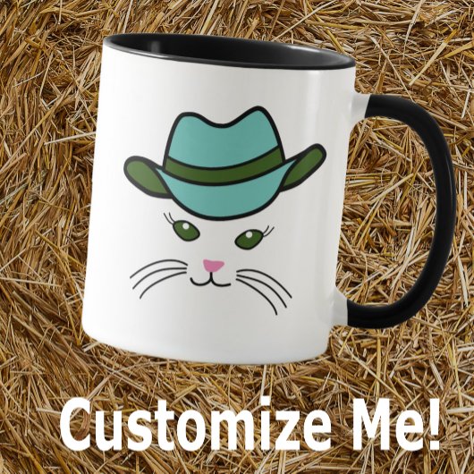 kleine kat cowboy Mok