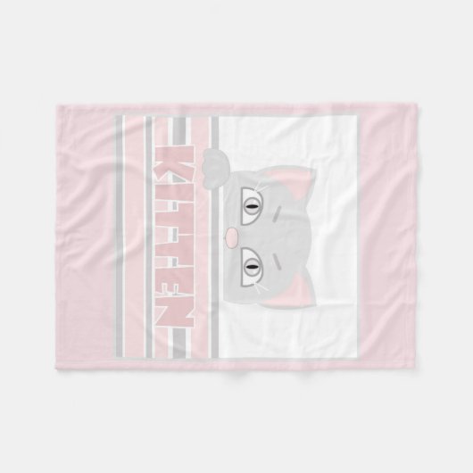 Kleine kat fleece deken (Voorkant (Horizontaal))