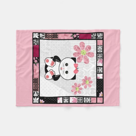 Kleine kat fleece deken (Voorkant (Horizontaal))